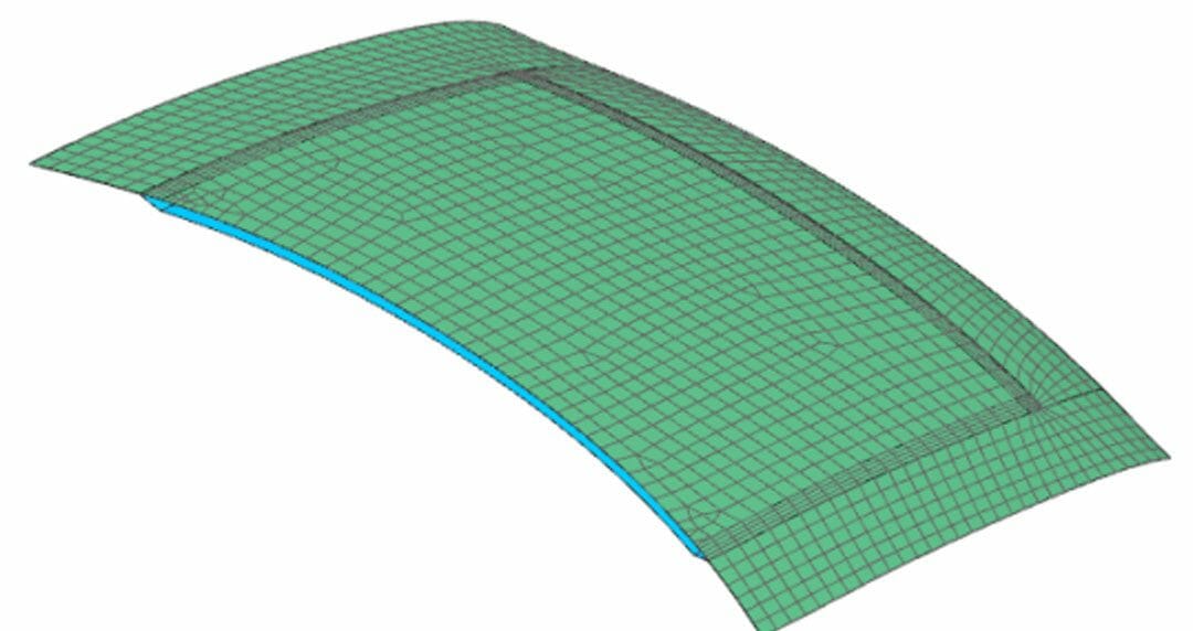 How to create 3D solid mesh for a sandwich composite laminated car hood using Simcenter Laminate Composites