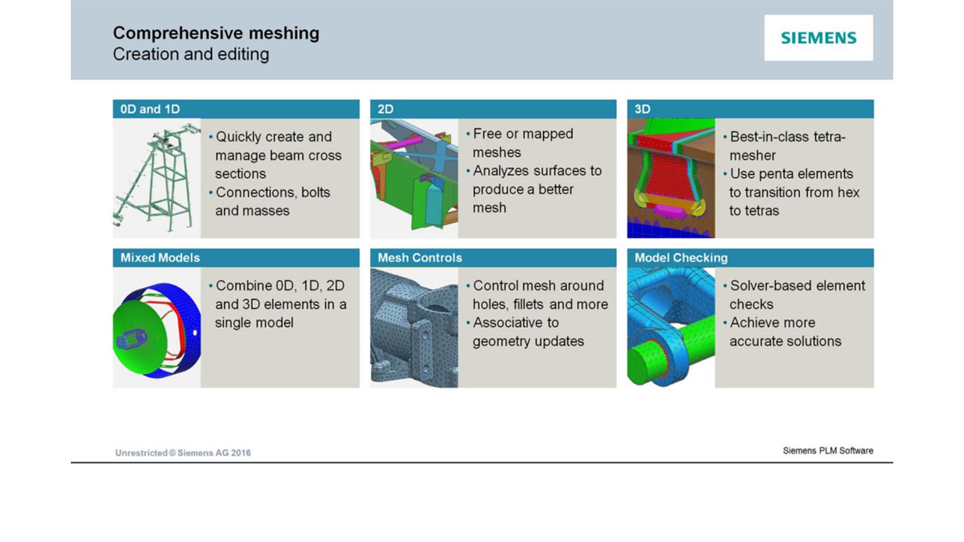 Simcenter 3D meshing presentation slide