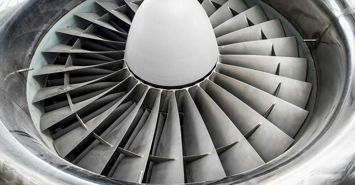 An airplane turbine engine