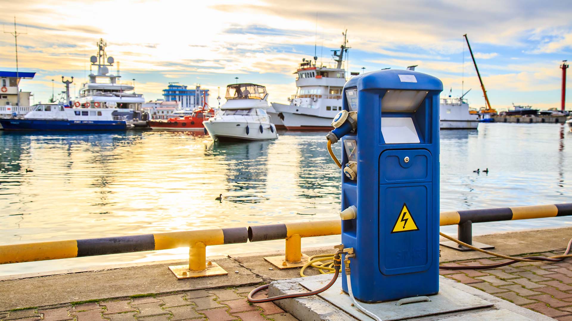 A charging station for electric boats