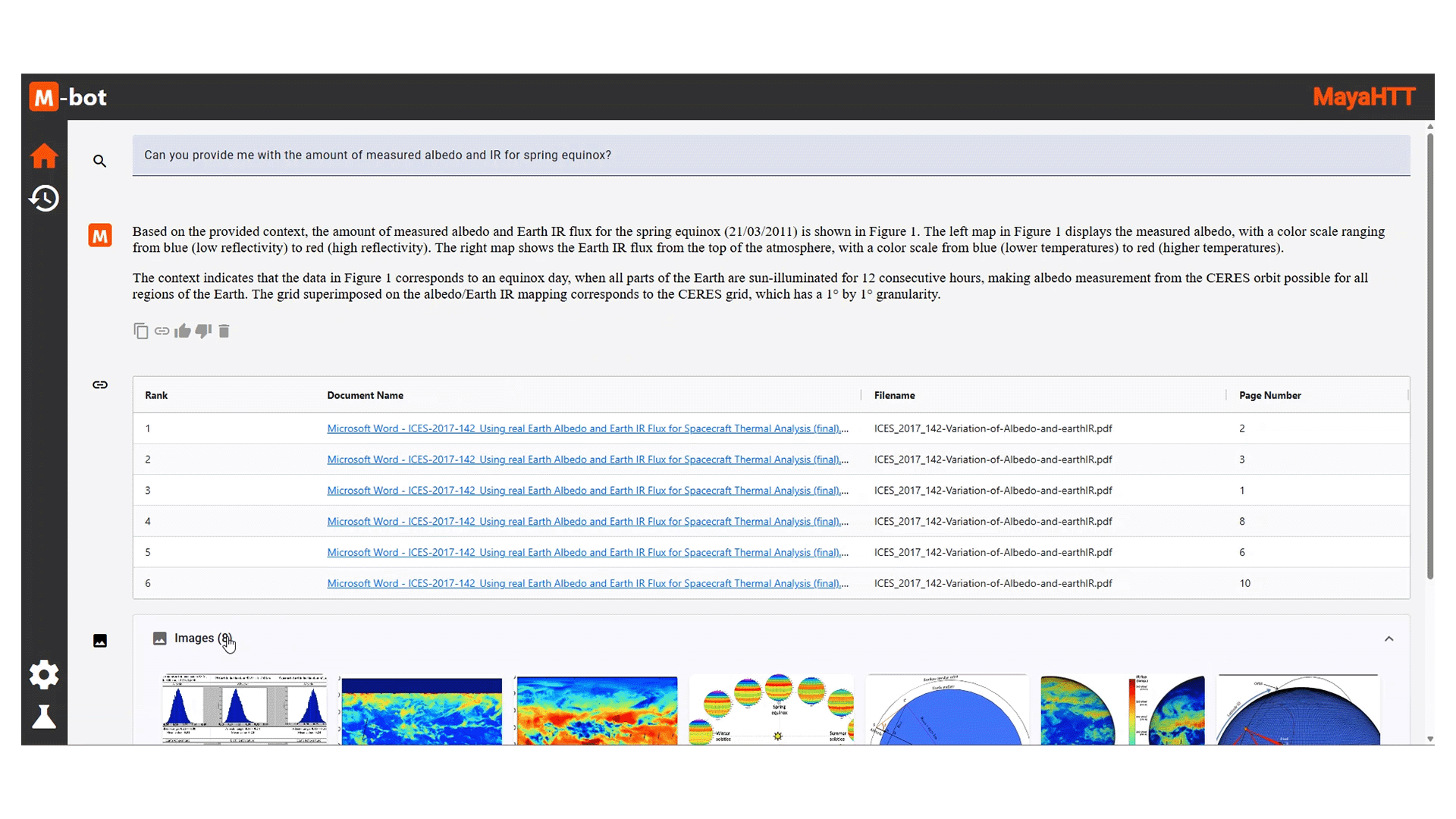 M-bot-question-and-answer A screenshot of the M-Bot AI Assistant interface.