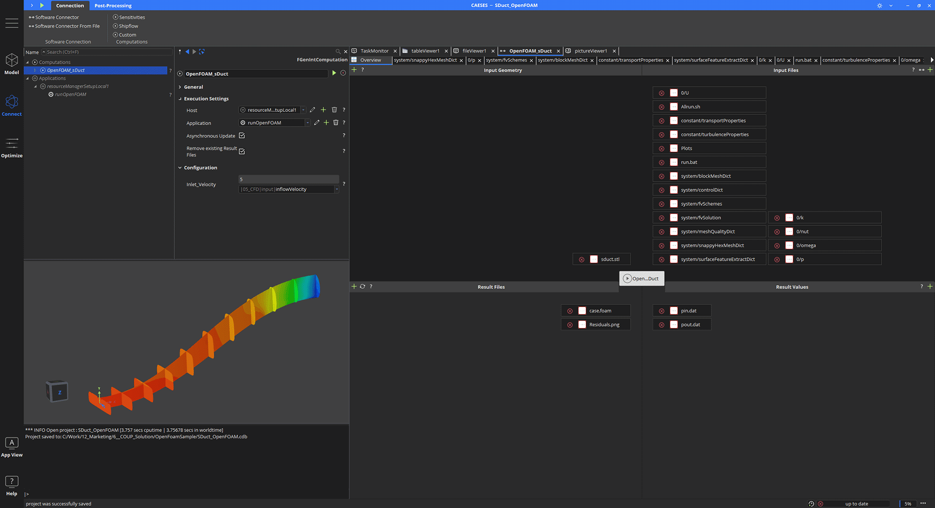 CAESES-functionalities-connection Simulation interfacing in CAESES